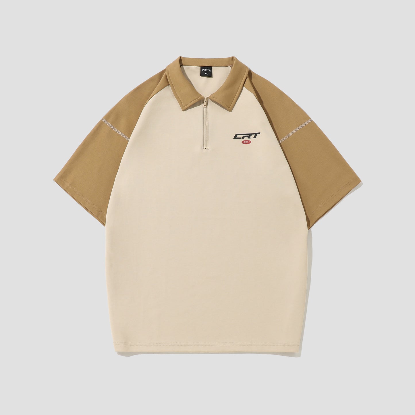 Dale – Polo Zippé Contrasté à Manches Courtes pour Homme