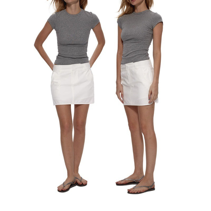 Wendy – T-shirt à Manches Courtes Col Rond à Effet Amincissant