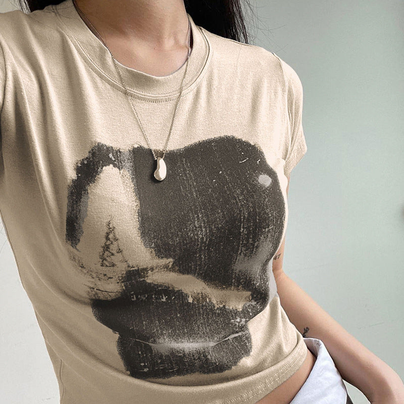 Andrea – T-shirt Slim à Graffiti