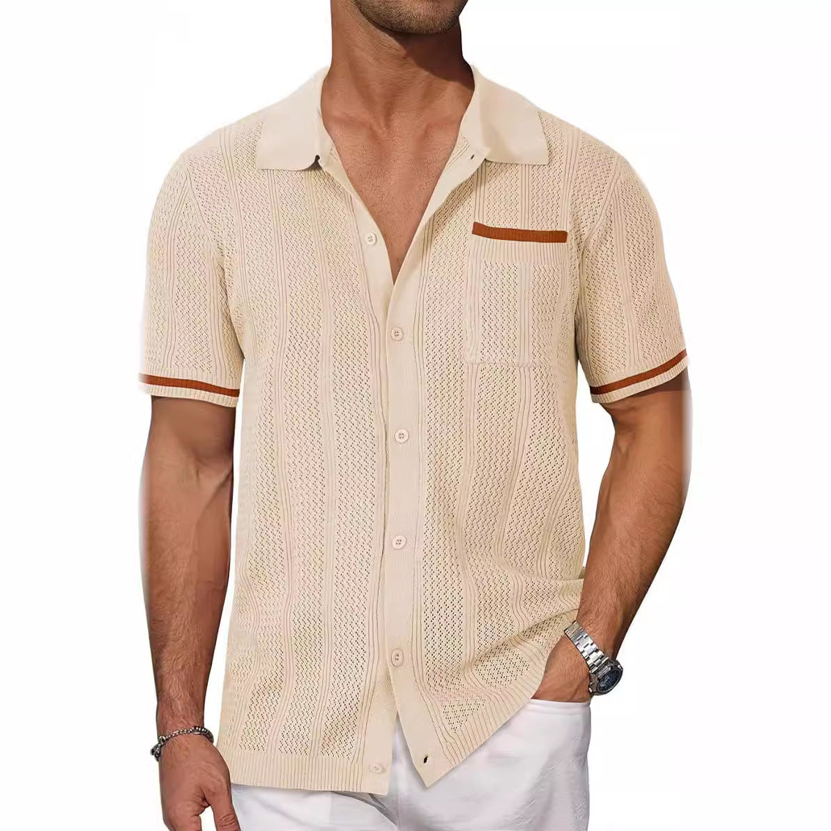 Sydney – Veste Cardigan D'été Respirante et Légère pour Homme