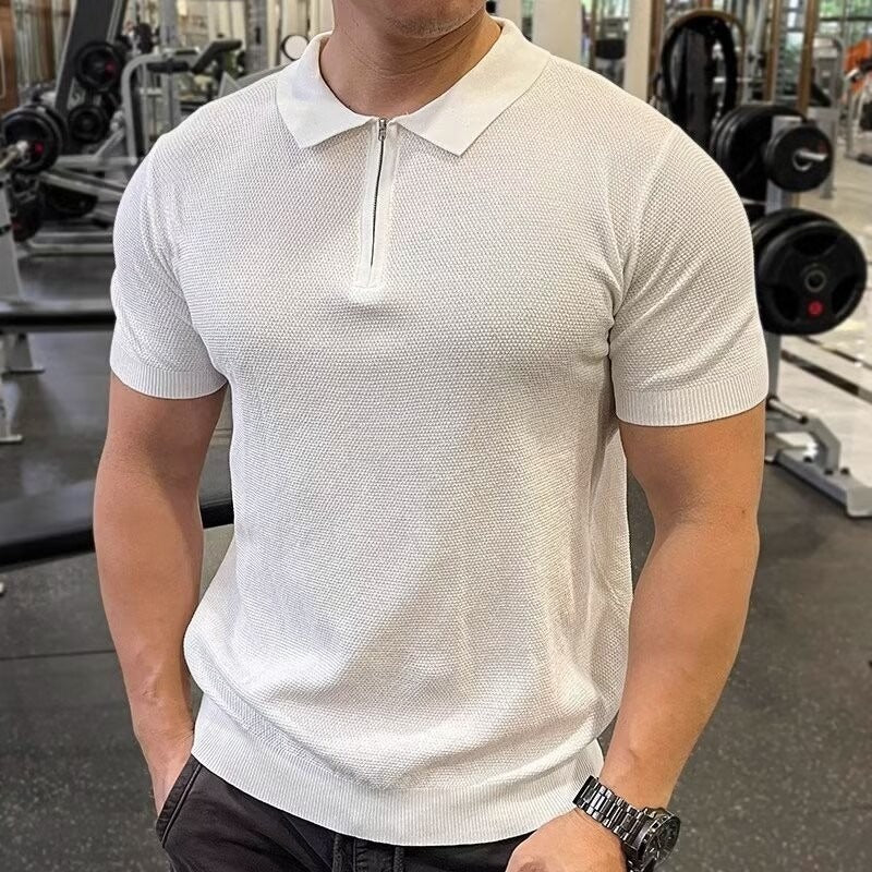 Terence – Polo Sport Décontracté à Fermeture Éclair pour Hommes