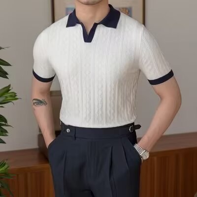 Julian – Polo pour Hommes Respirant et Coloré à l'Italienne
