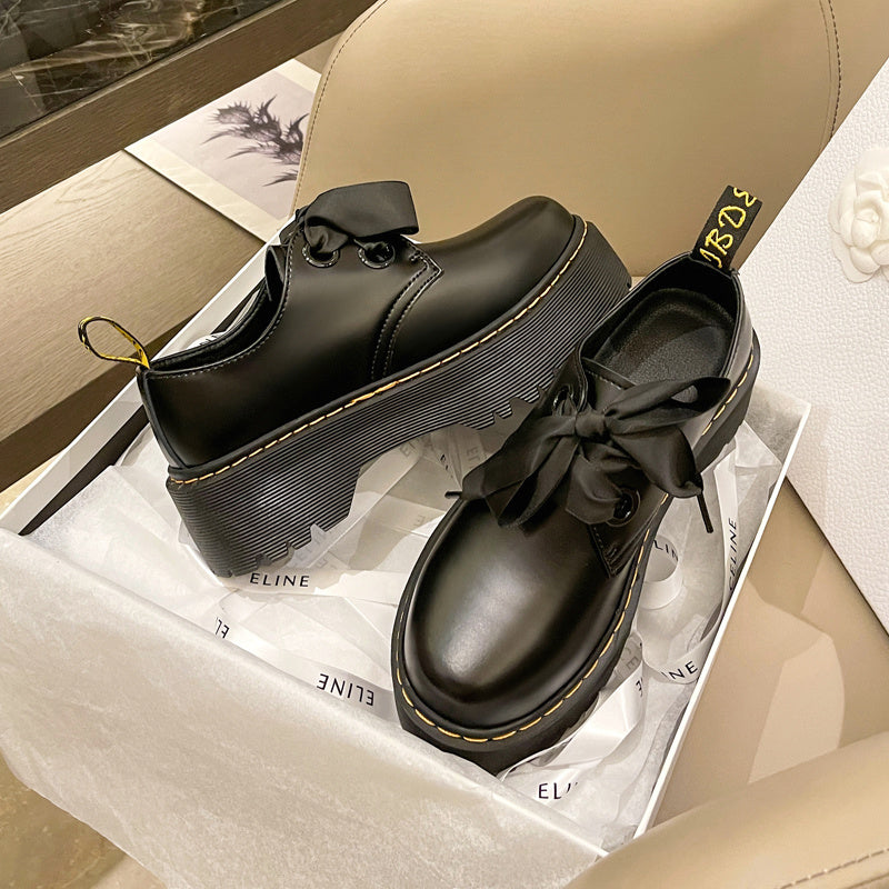 Rachael – Chaussures à Plateforme avec Ruban en Cuir Vegan