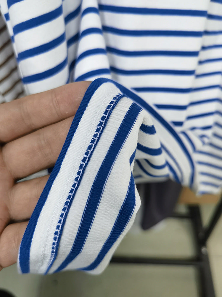 Charlie – T-shirt à Rayures en Coton Décontracté