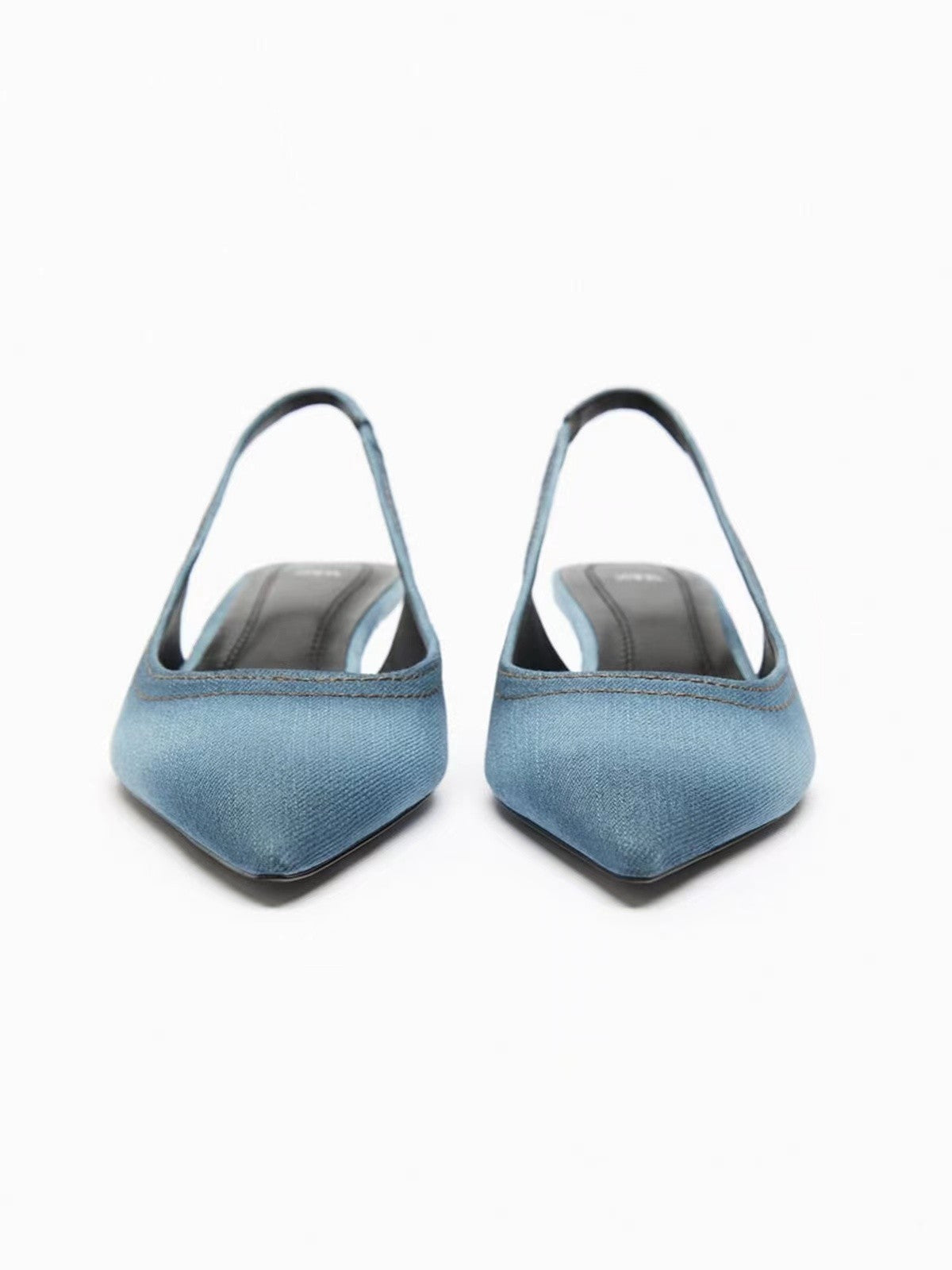 Francesca – Talons hauts en denim bleu
