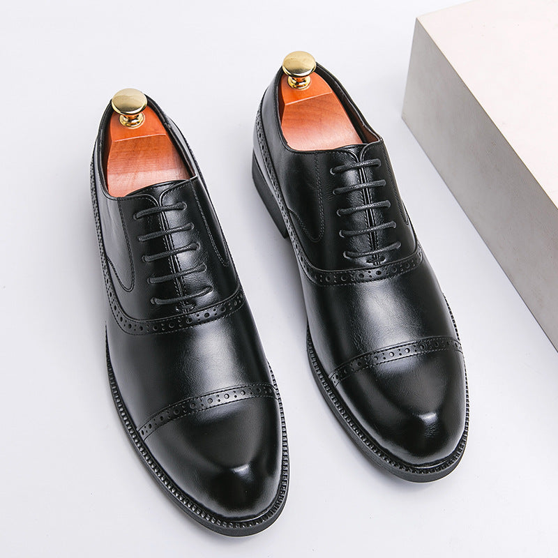 Charles – Chaussures Formelles Élévatrices en Cuir Végan