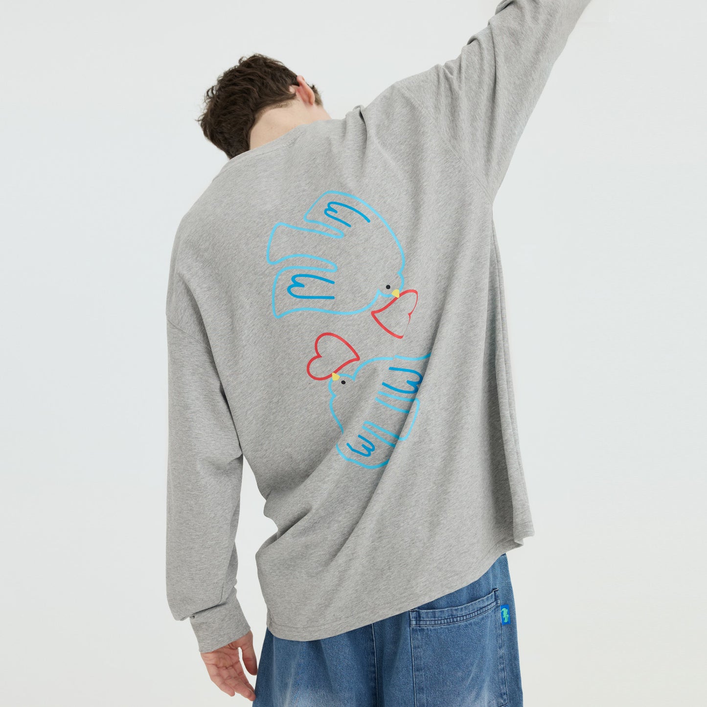 Tim – T-shirt à Manches Longues Col Rond pour Hommes