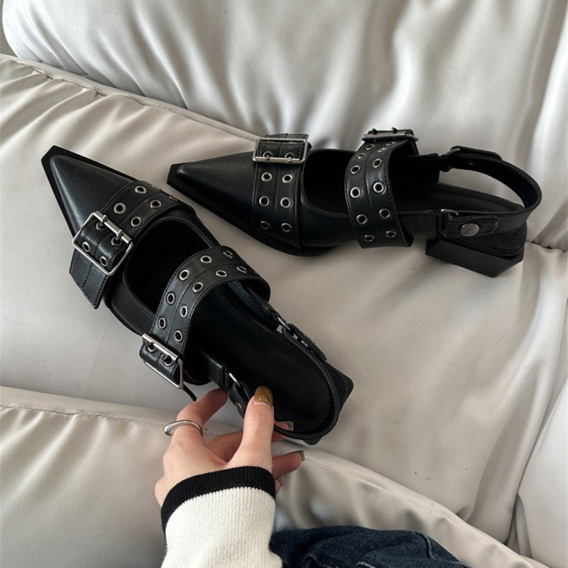 Margaret – Chaussures Mary Jane Pointues Style Classique Français