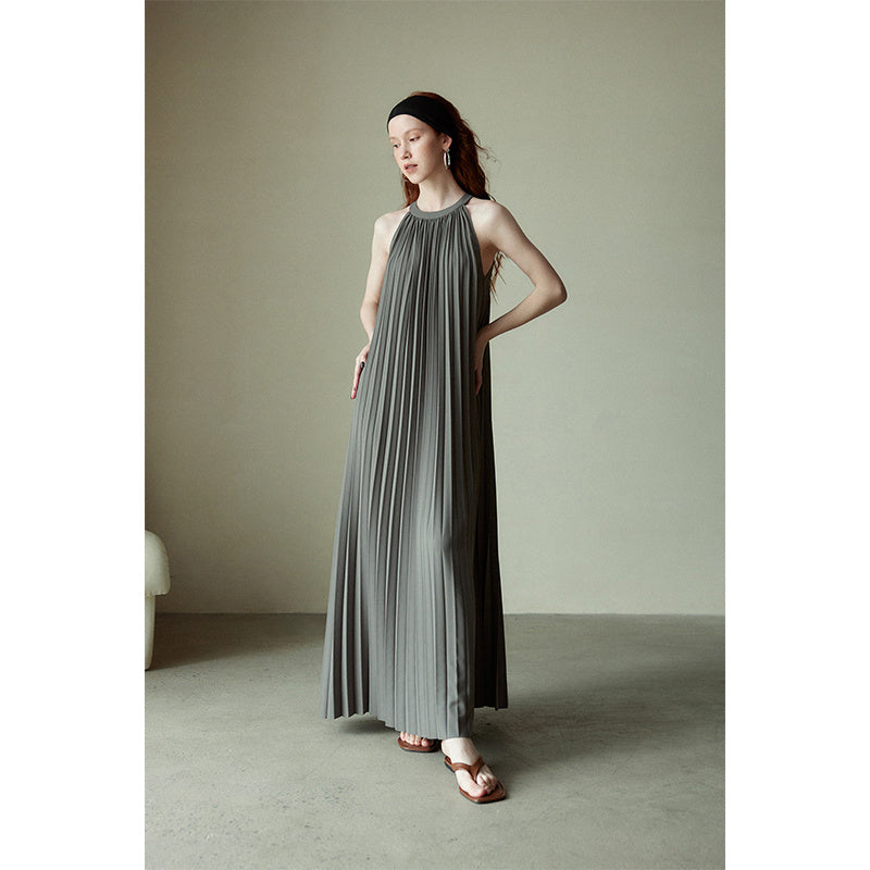 Tracy – Robe Évasée Plissée de Vacances