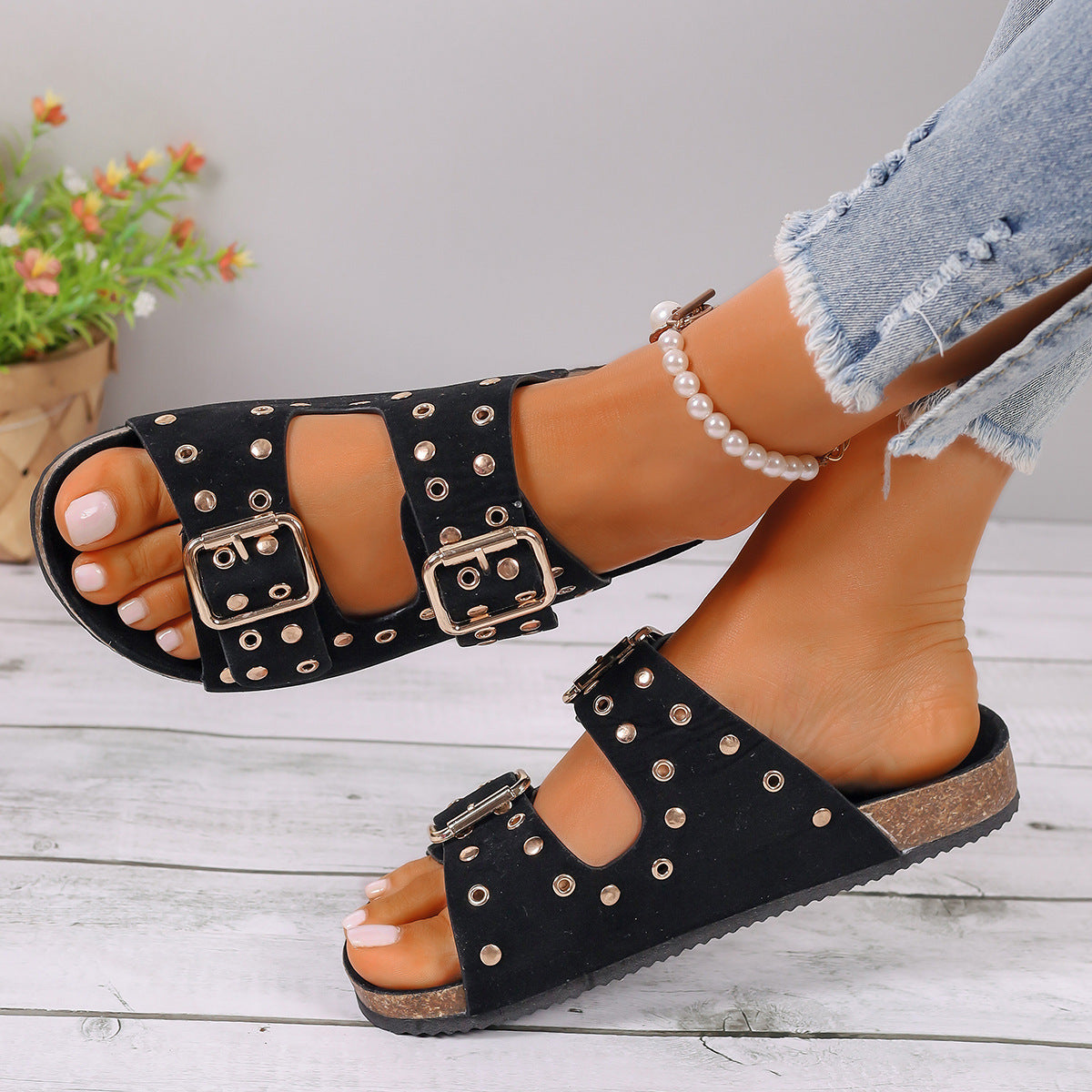 Kim – Chaussures de Plage à Semelle Épaisse avec Boucle