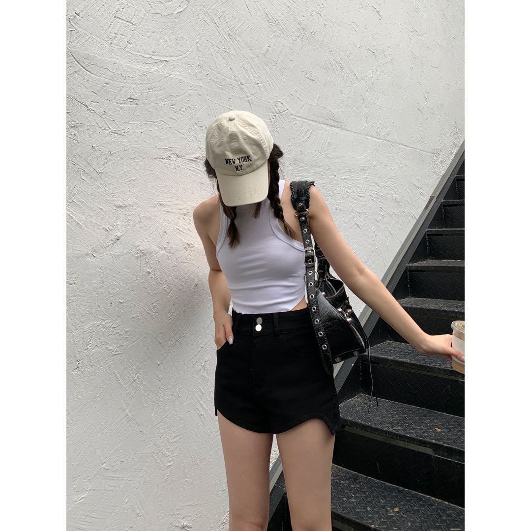 Melanie – Short en Denim Taille Haute