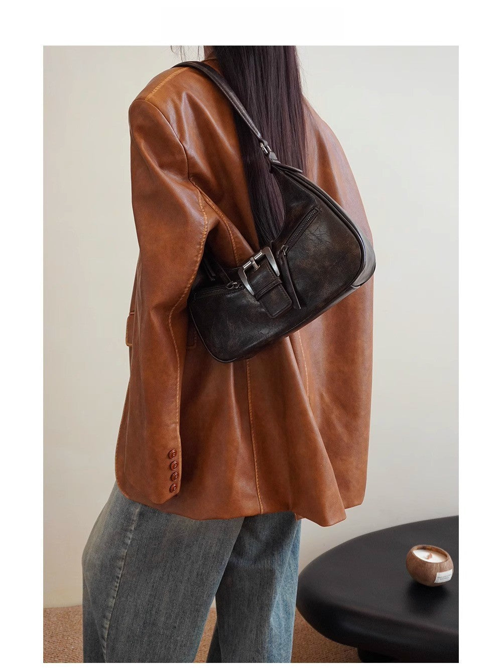 Melissa – Sac à Bandoulière Rétro en Croissant