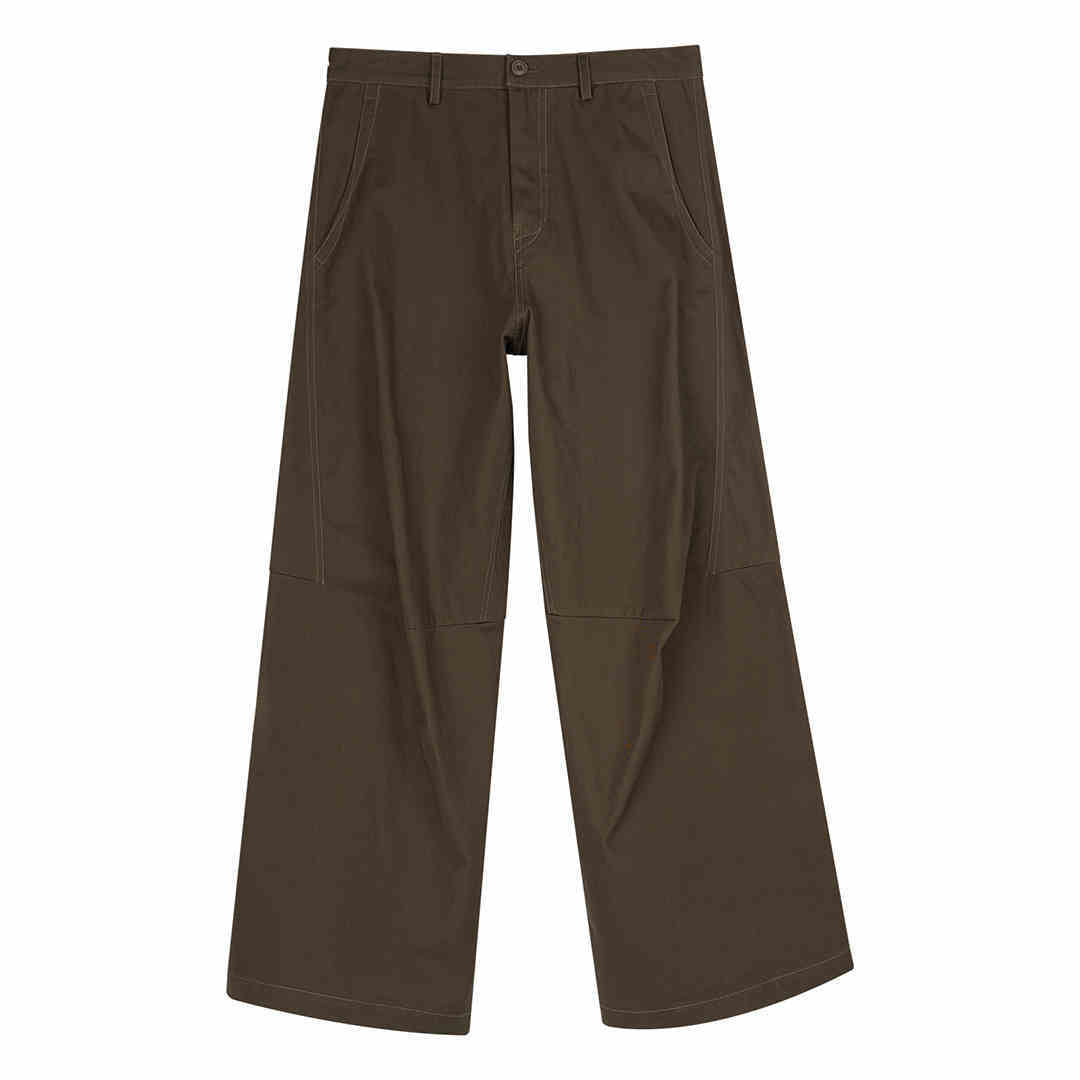 Heather – Pantalon Large Jambe Droite Décontracté en Coton