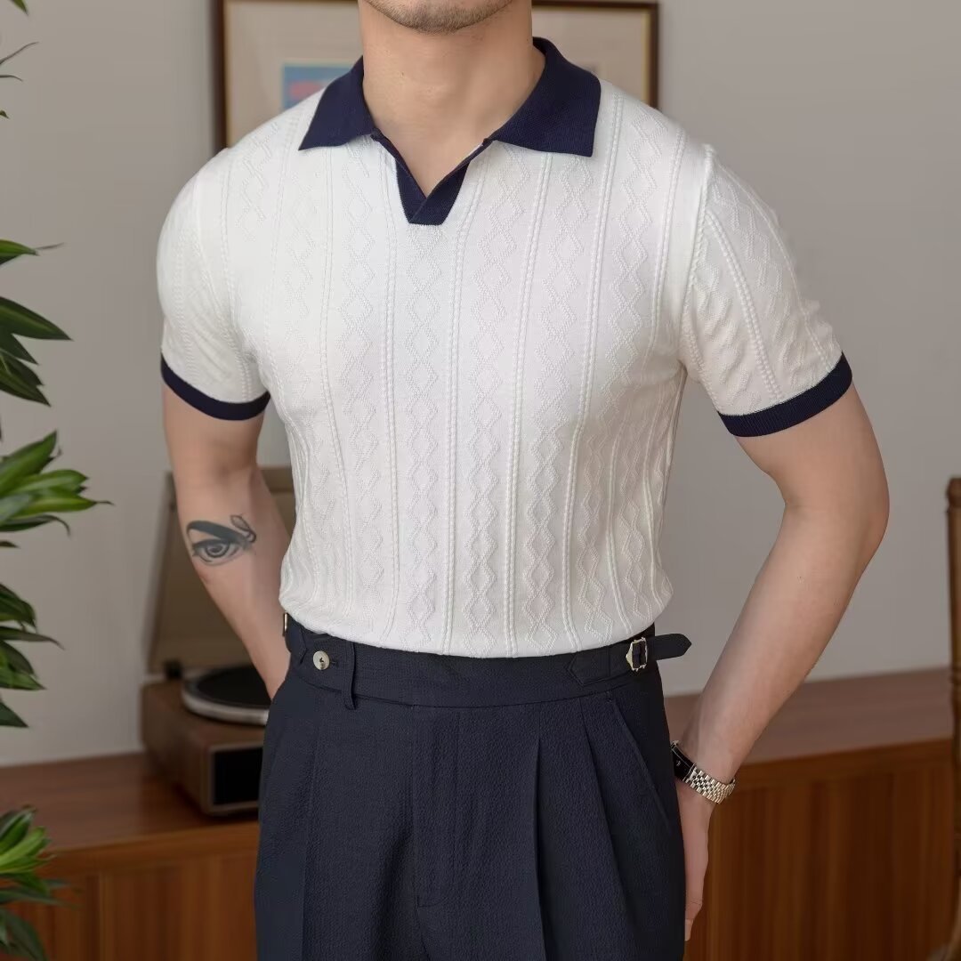Julian – Polo pour Hommes Respirant et Coloré à l'Italienne
