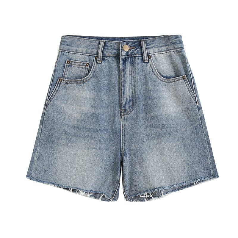 Denise – Short en Jean Décontracté avec Bords Bruts