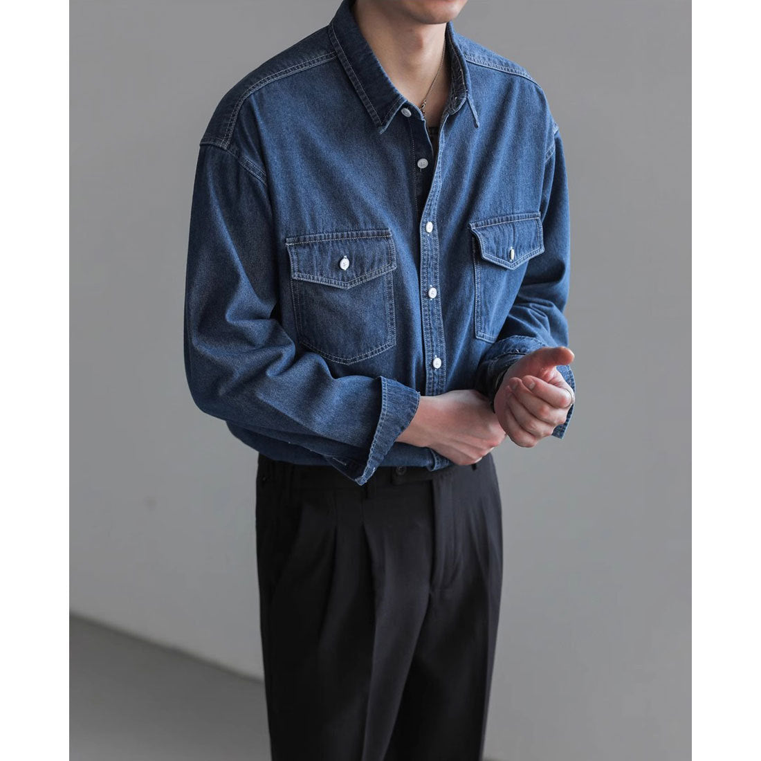 Matt – Chemise en Denim à Manches Longues pour Homme
