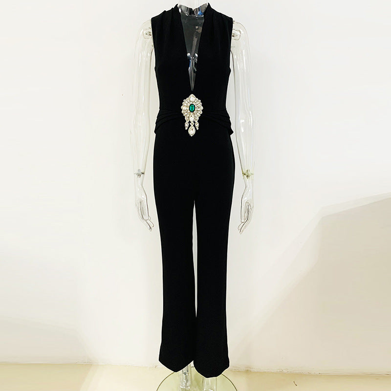 Jane – Combinaison sans manches avec perles et strass