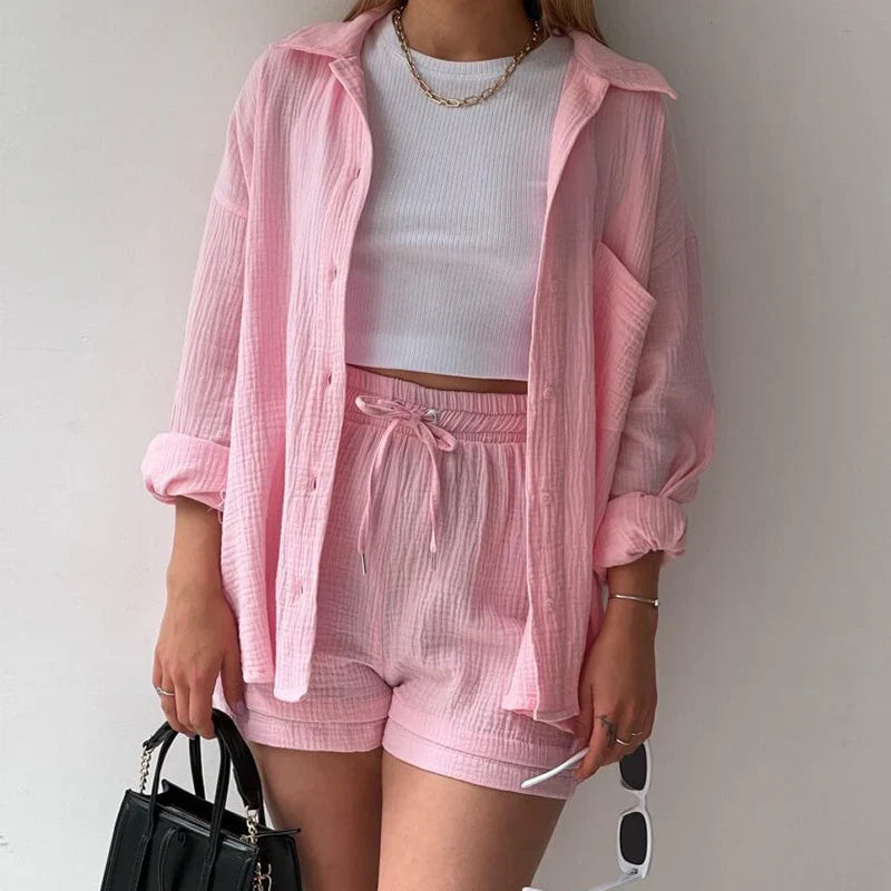 Mandy – Ensemble d'Été en Coton pour Femmes