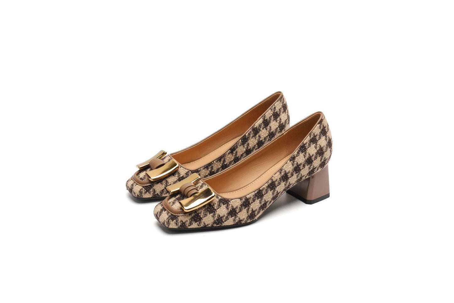 Rachael – Talons Épais Mary Jane avec Boucle Métallique