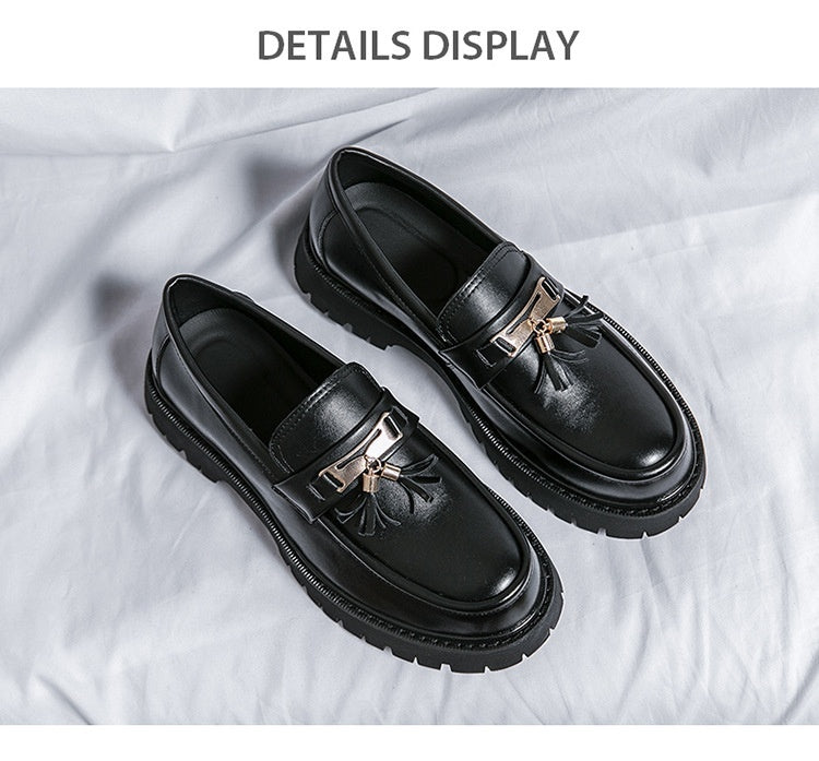 Trevor – Chaussures Style Britannique en Cuir Vegan Noir