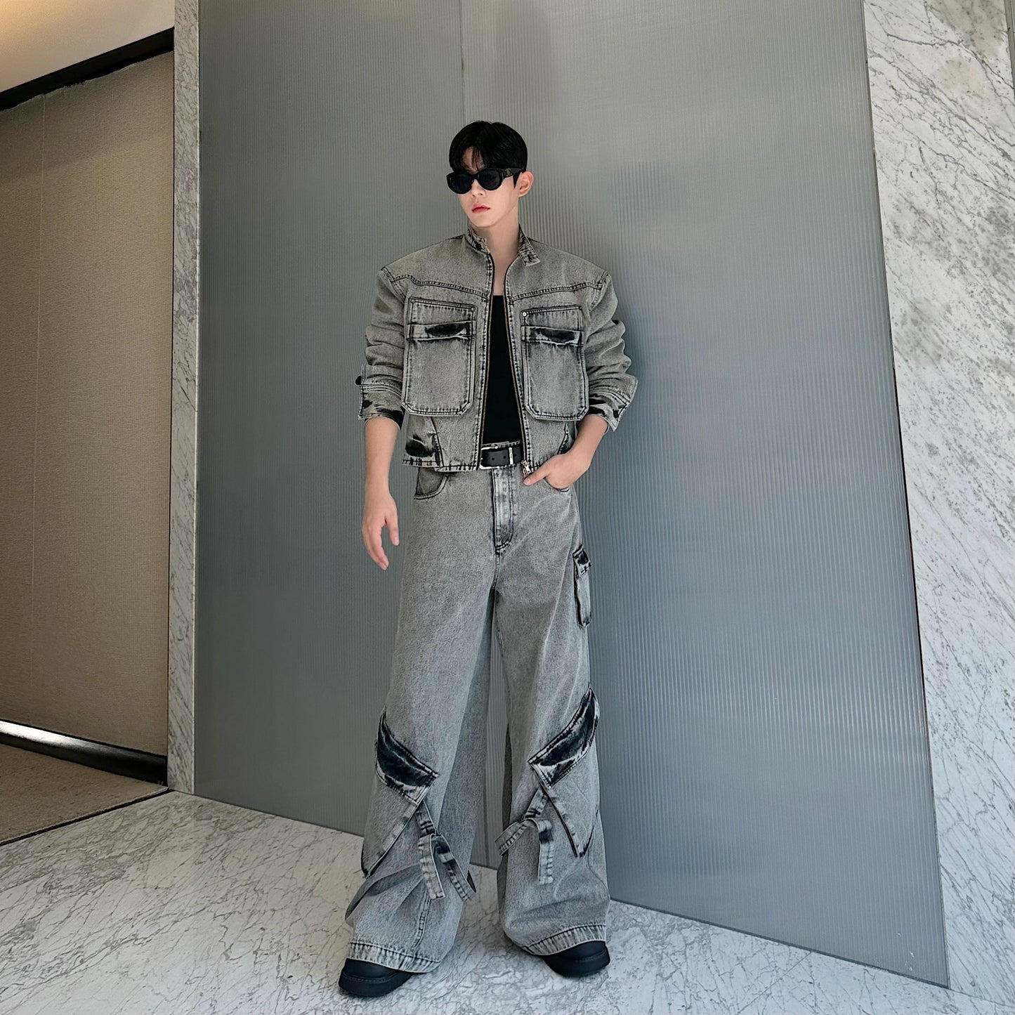 Mandy – Ensemble Veste Cowboy Spéciale à Jambes Larges
