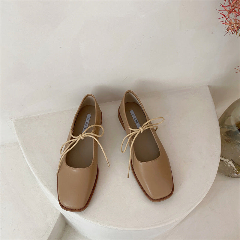 Zoe – Chaussures Plates Mary Jane à Bout Carré