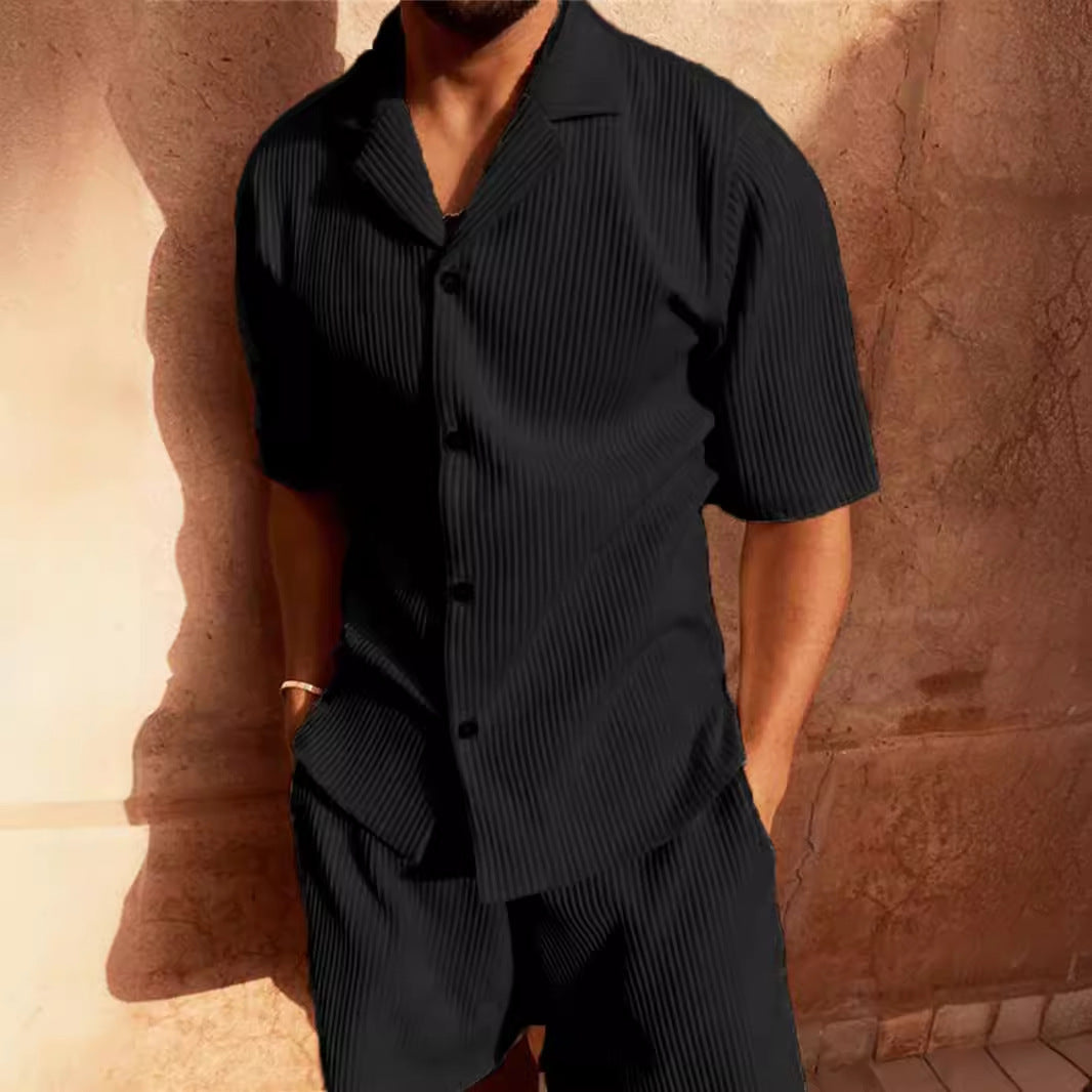 Ross – Ensemble Décontracté en Velours Côtelé à Col Polo pour Homme