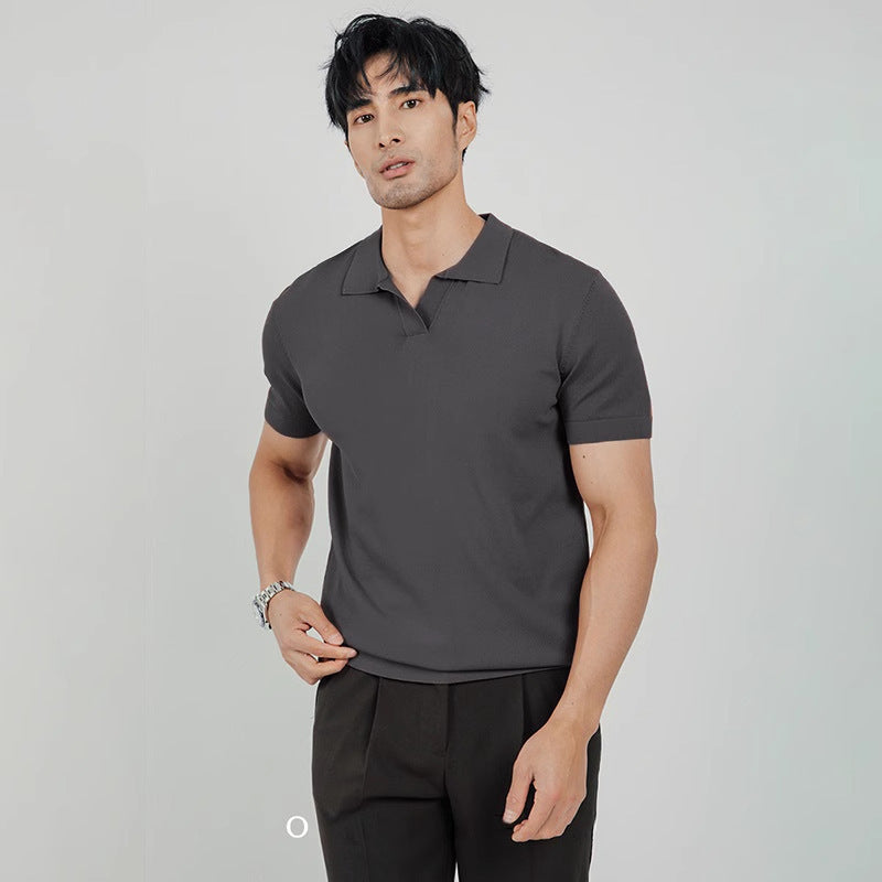 Desmond – Polo en maille à col pour homme