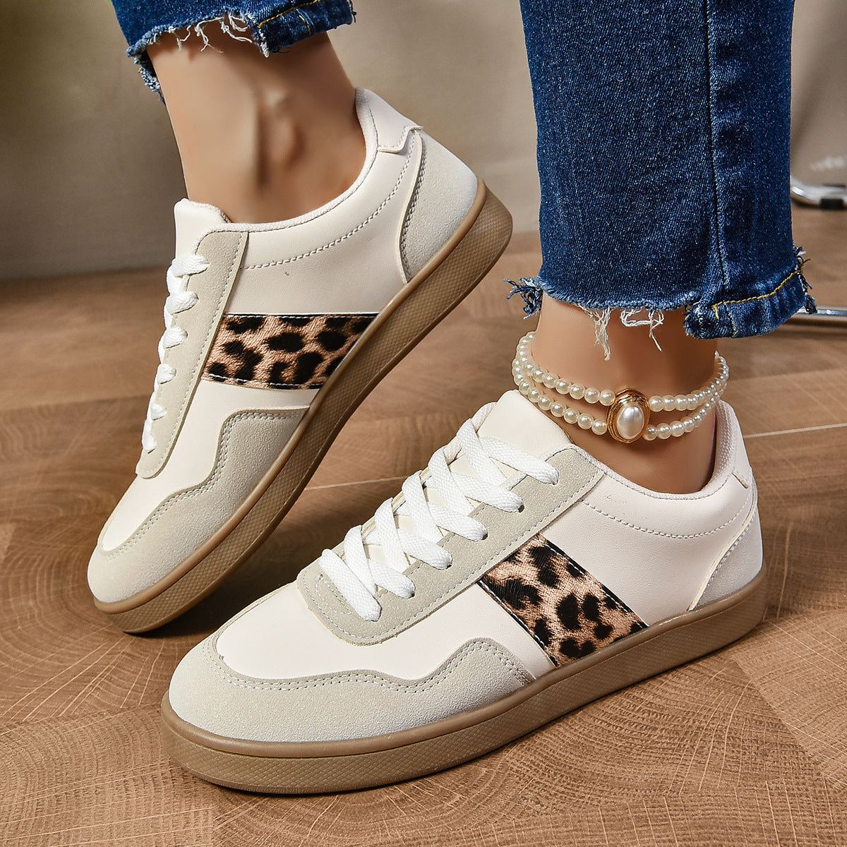 Leanne – Chaussures Décontractées à Lacets Plates et Oversize
