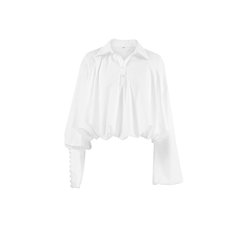 Abigail – Chemisier Asymétrique à Manches Longues