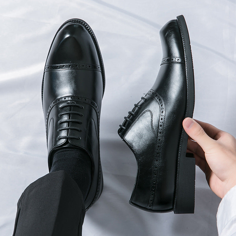 Charles – Chaussures Formelles Élévatrices en Cuir Végan