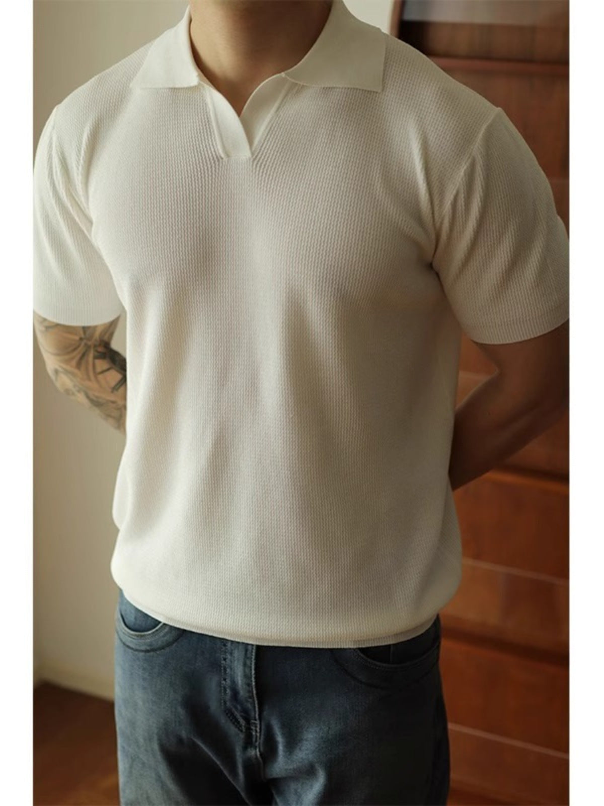 Jonathan – Polo à Col en V pour Hommes
