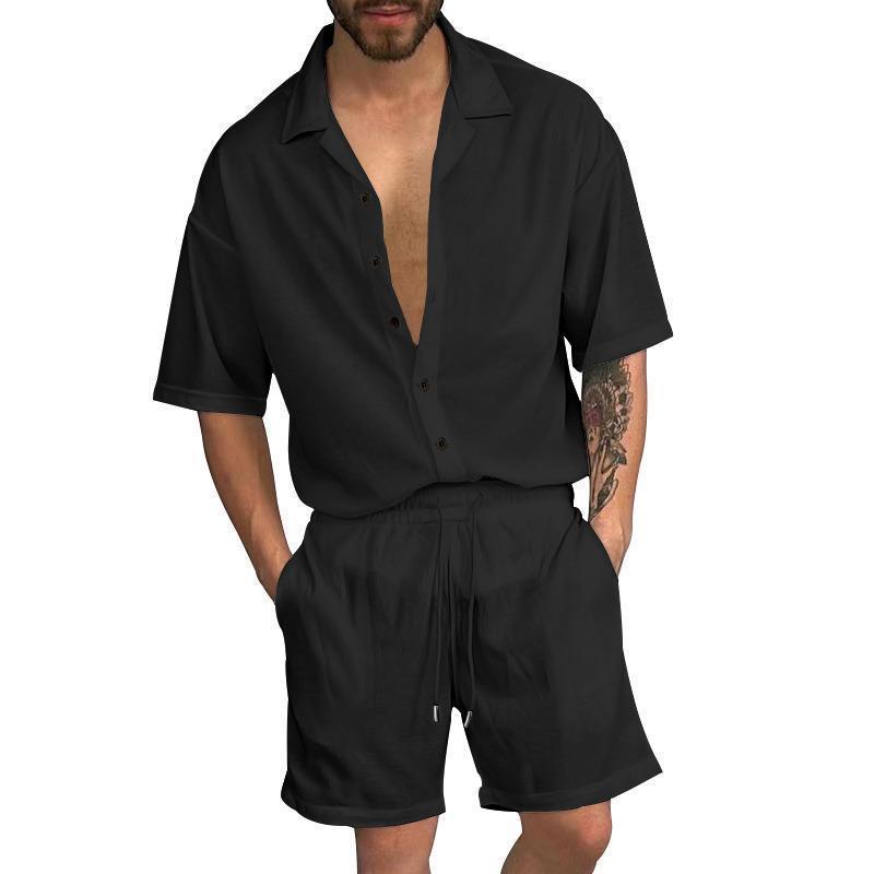 George – Ensemble Chemise à Manches Courtes pour Homme