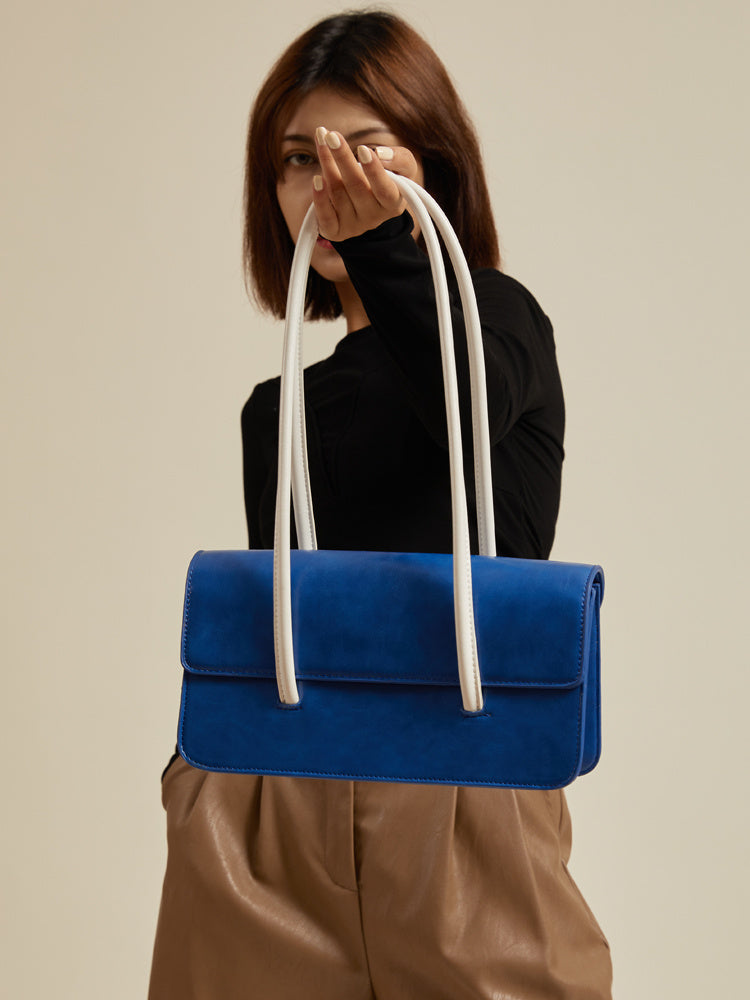 Jean – Sac à Main Contrasté Bleu Klein