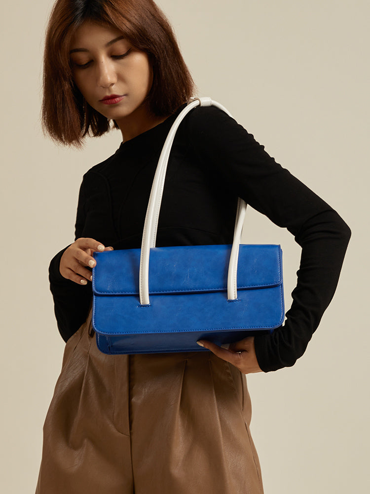 Jean – Sac à Main Contrasté Bleu Klein