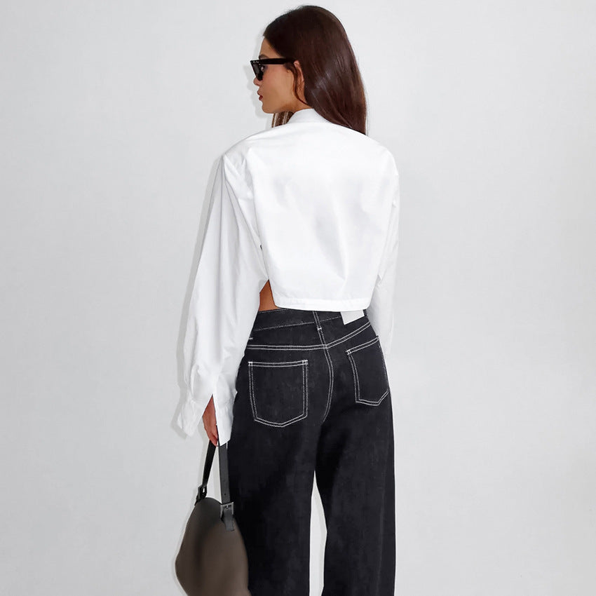 Elizabeth – Chemise Minimaliste Blanche pour le Commute