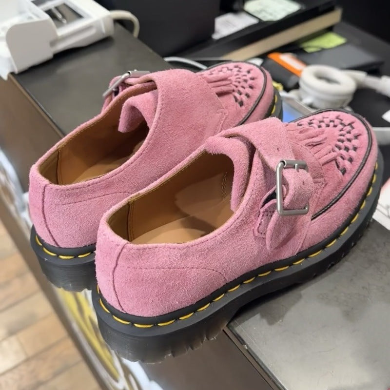 Nicola – Chaussures à Franges en Cuir Végan Style Rétro