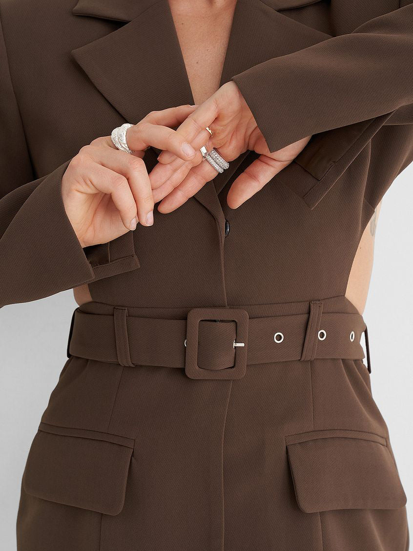 Abigail – Blazer en dentelle à dos ouvert avec lacets