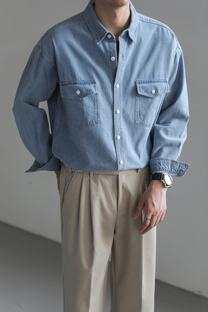Matt – Chemise en Denim à Manches Longues pour Homme