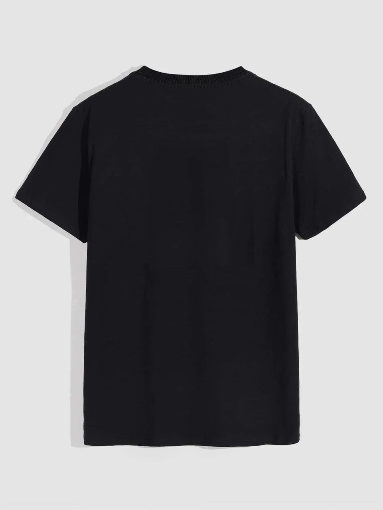Danny – T-shirt Imprimé Rose pour Hommes, Col Rond, Manches Courtes