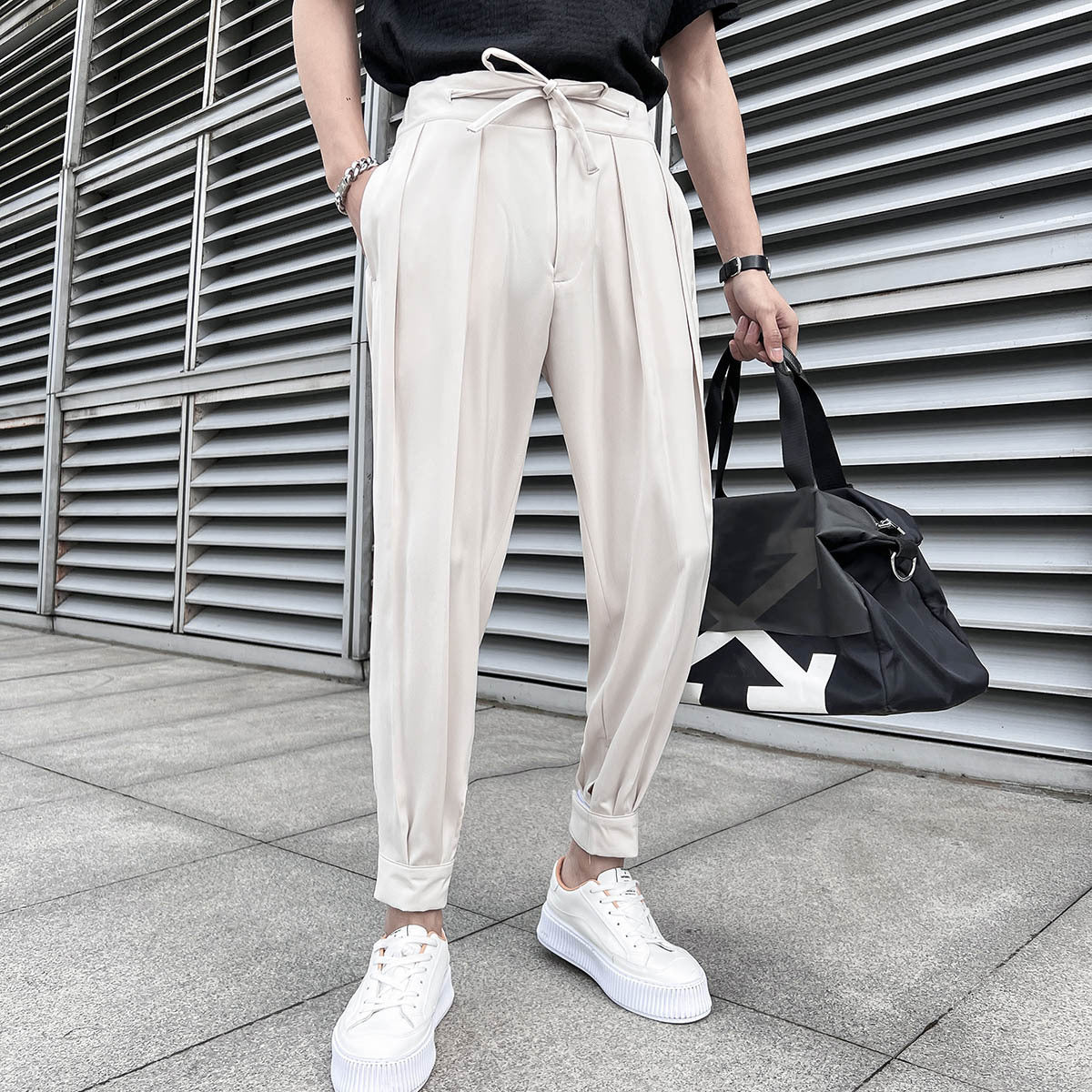 Mitchell – Pantalons à Taille Élastique et Fermetures Velcro