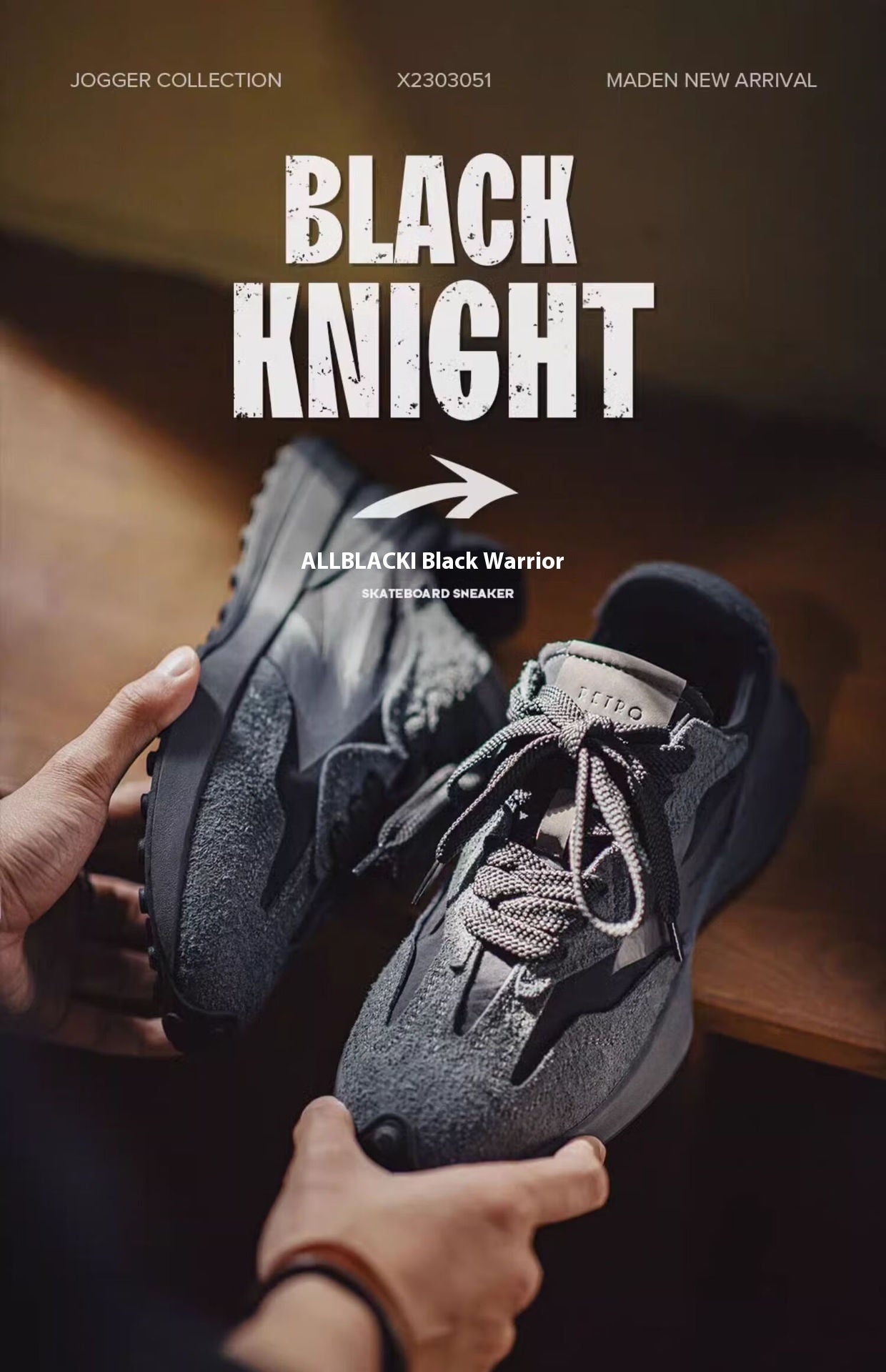 John – Chaussures de Sport à Plateforme Noir Graphite