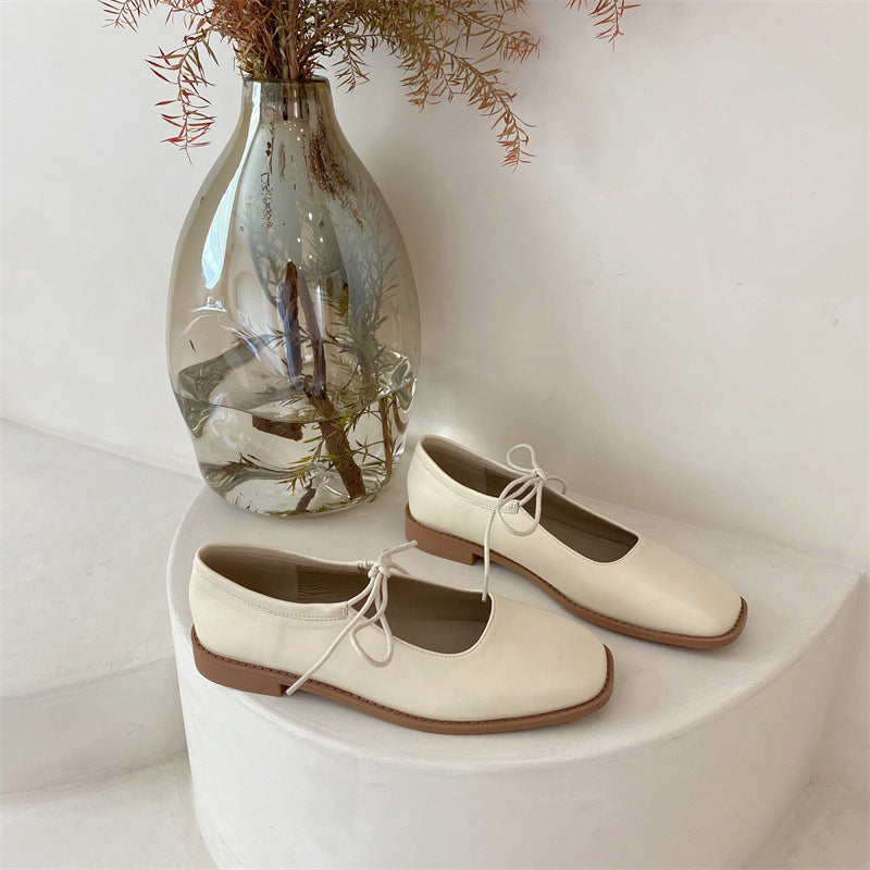 Zoe – Chaussures Plates Mary Jane à Bout Carré