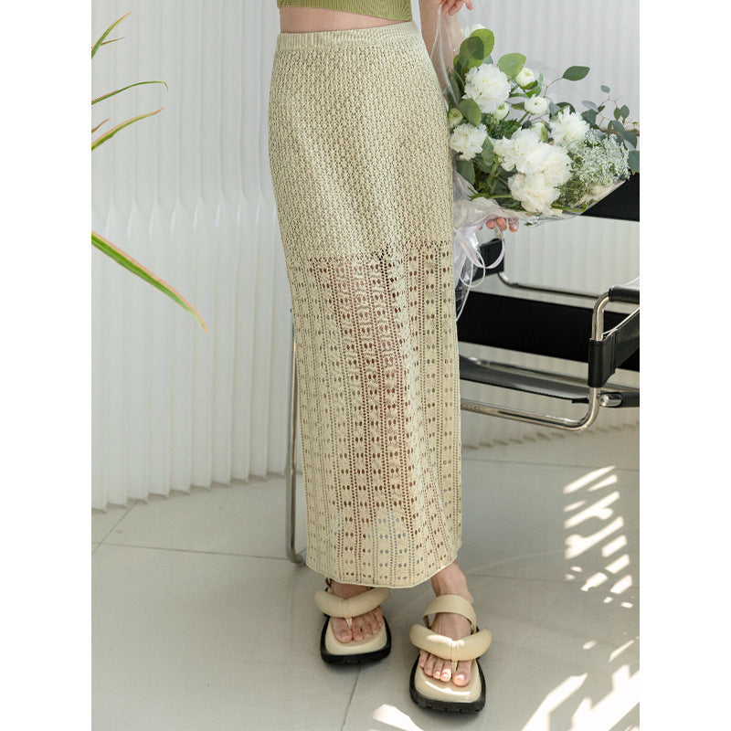 Kim – Jupe en Lin Tencel avec Découpe