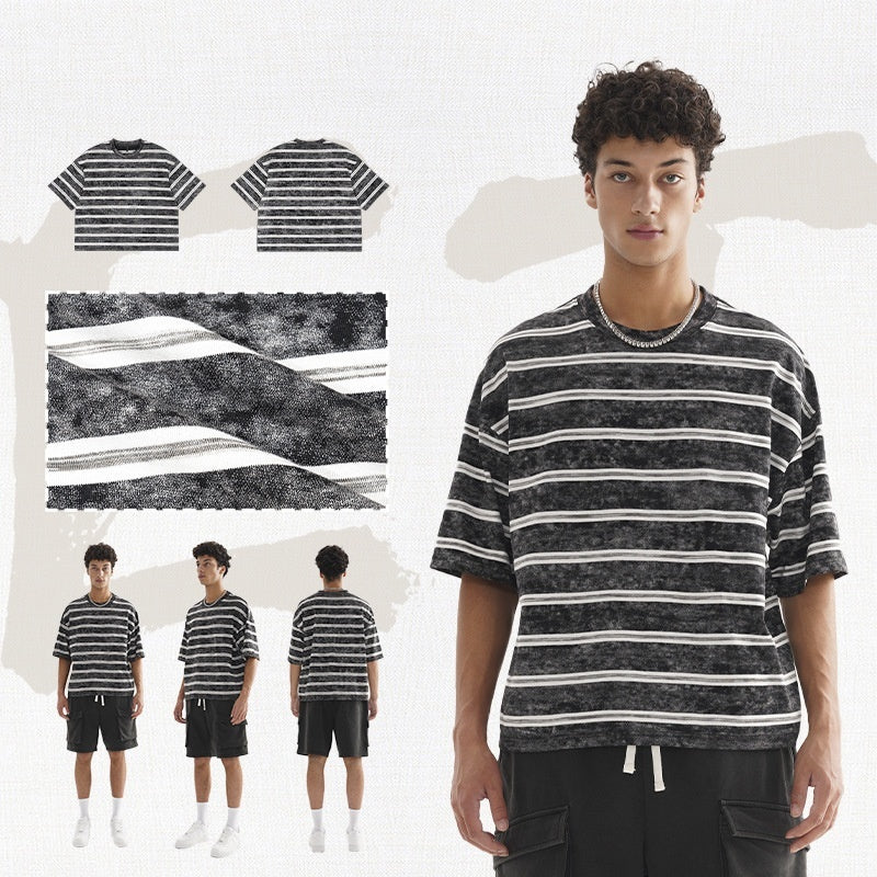 Barry – T-shirt Rayé Style Rétro pour Homme