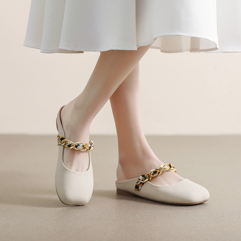 Alice – Chaussons Demi-Ouverts Larges pour Femmes