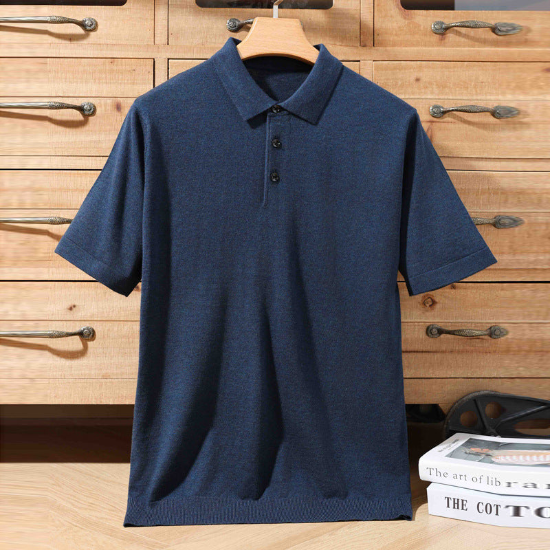 Miles – T-shirt Tricoté à Manches Courtes pour Hommes
