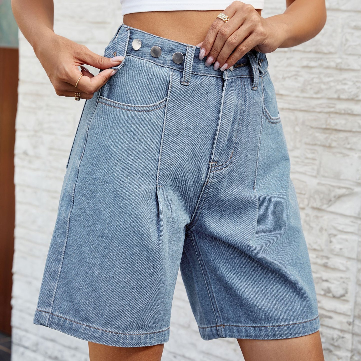 Katie – Shorts en Jean avec Taille Ajustable pour l'Été