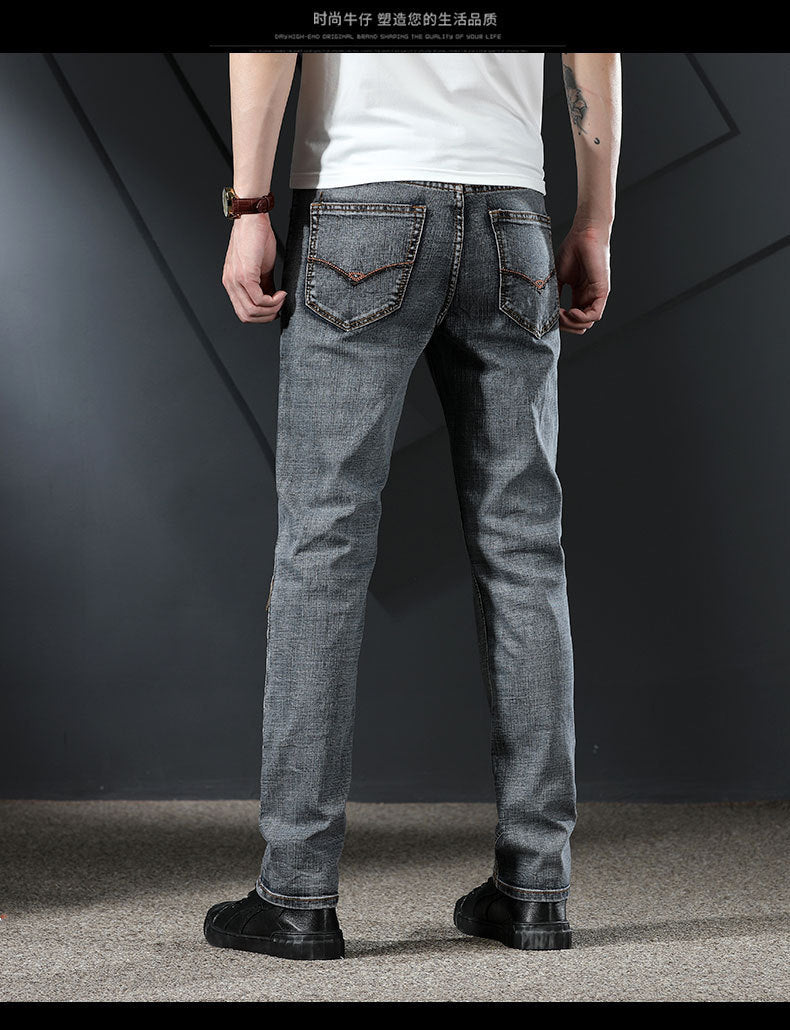 Samuel – Pantalon Droit Élastique en Denim pour Homme