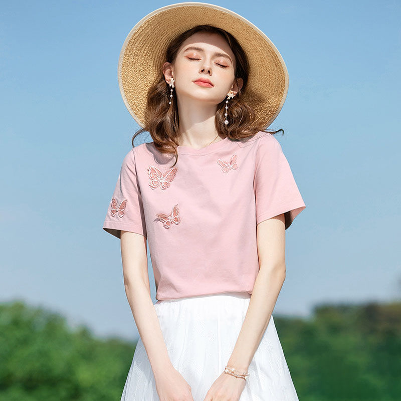 Grace – T-shirt à Manches Courtes pour Femmes en Blanc
